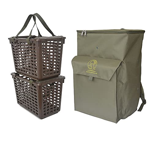 Best Acropolis Wicker Forage Basket Backpack for Mushroom Pick