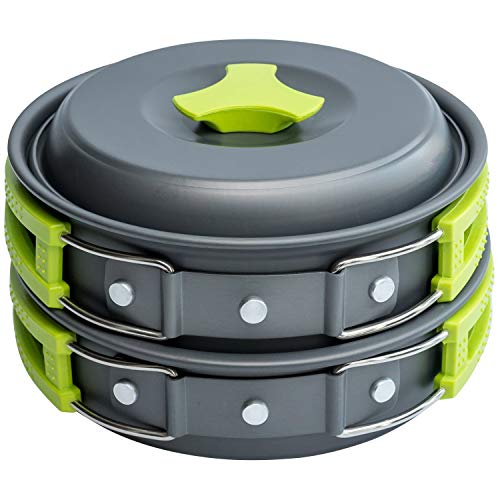 Best Camping Cookware Mess Kit-Portable Camping Stove Cooking Pot Set