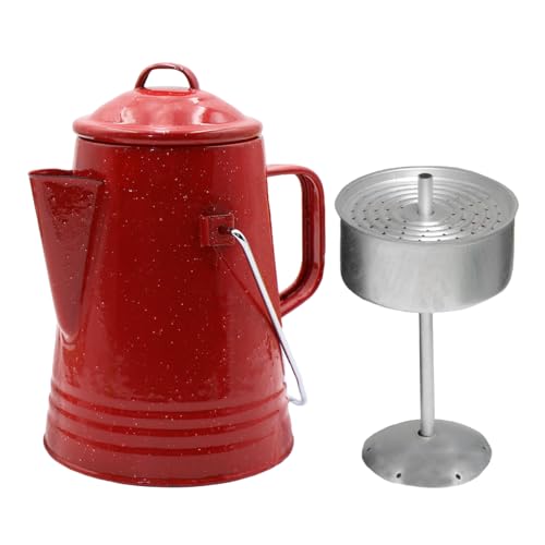 Best Grip Coffee Percolator Camping – Durable Glazed Enamel Steel