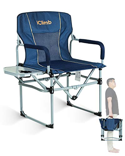 Best Iclimb Compact Camping Folding Mesh Chair With Side Table