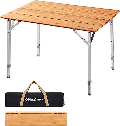 Best KingCamp Bamboo Folding Table Environmental Camping Table