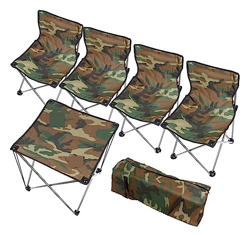 Best Qinaidi 5Pcs Folding Table & Chair For Camping