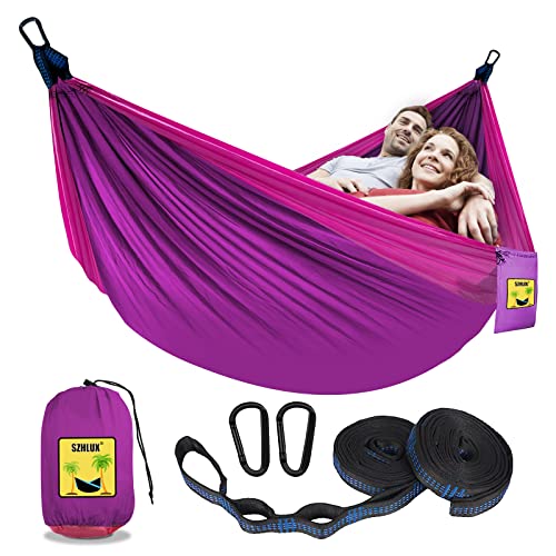 Best Szhlux Camping Hammock Double Portable Hammocks