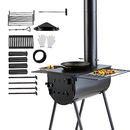 Best VEVOR Wood Stove Alloy Steel Camping Tent Stove-2024