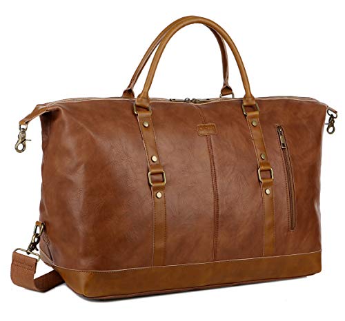 Best Baosha Oversized Faux Leather Travel Duffel Tote Bag