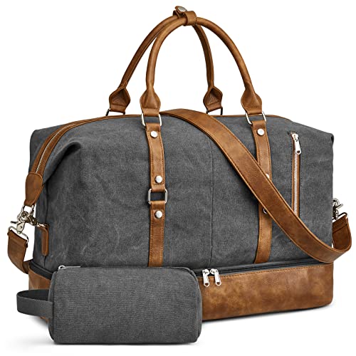 Best S-Zone Canvas Duffle Bag for Travel Mens Overnight Bag