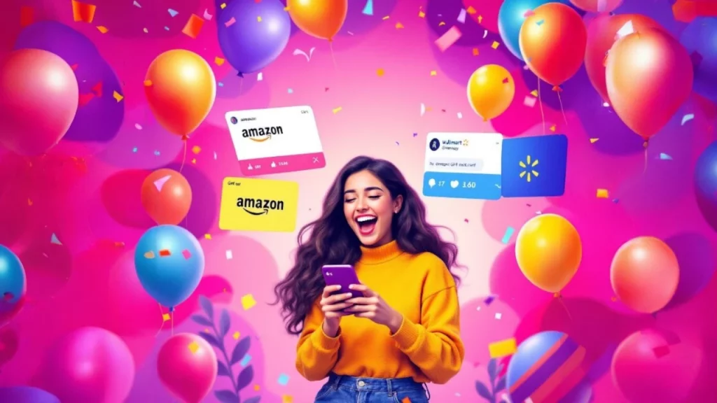 free Amazon and Walmart gift card